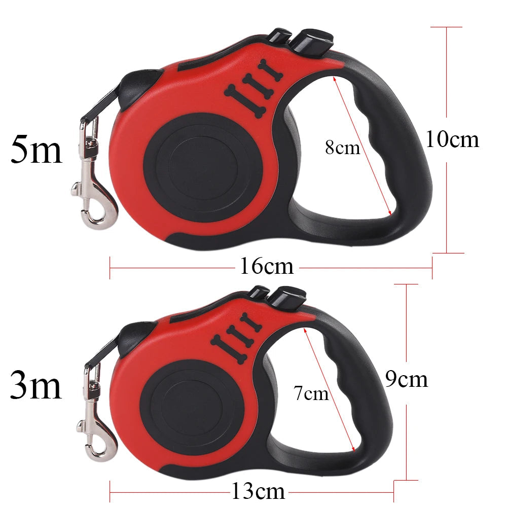 3m 5m Dog Leash for Small Dogs Cat Automatic Retractable Durable Nylon Lead Puppy Outdoor Travel Walking Hiking Traction Rope luxecrown.co.uk