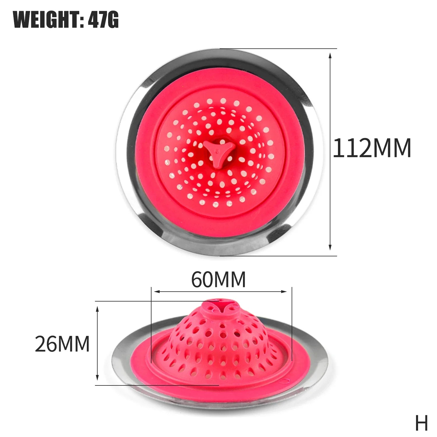 Hair Catcher Stopper Stainless Steel Bathtub Shower Drain Hole Filter Trap Metal Wire Sink Strainer Kitchen Bathroom Accessories Streetsharks