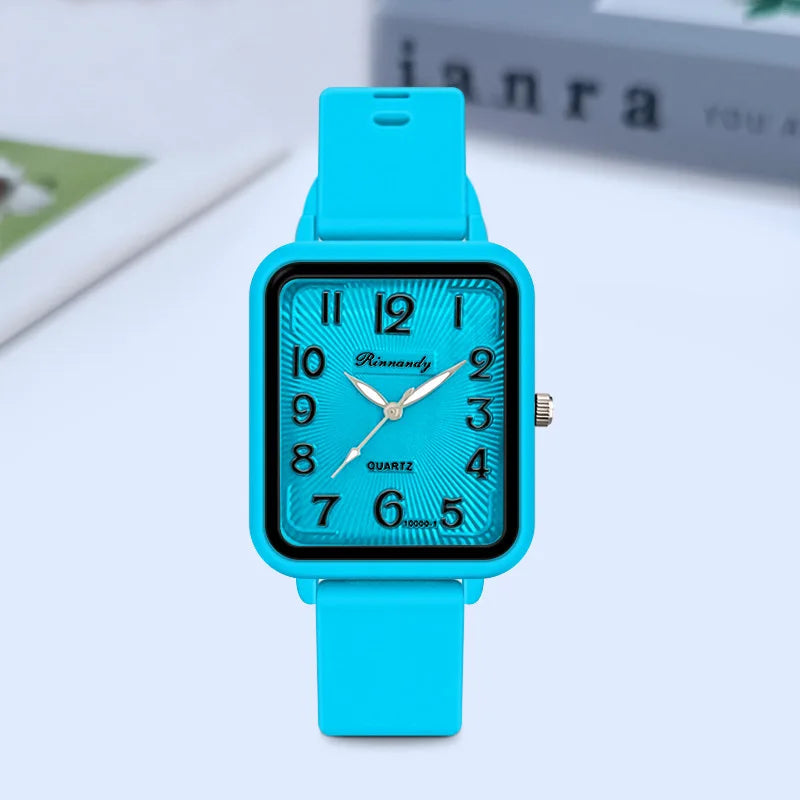 Watches for Women Rectangle Digital Watch Simple Women Quartz Wrist Watch Silicone Strap Lady Clock Relogio Feminino Reloj Mujer Streetsharks