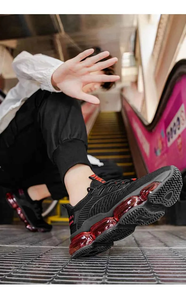 Shock Absorption Running Shoes Breathable Mesh Upgraded Version Summer New Style for Teenagers Sports Sneakers Comfortable Slip-