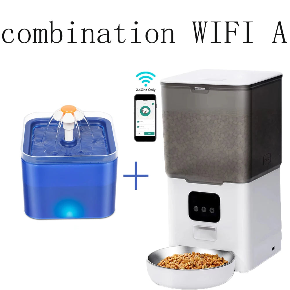 6L Dog Automatic Feeder Transparent Pet Smart Feeder 2L Cats Dispenser Feeding Bowl Remote Tuya WIFI Control Dry Food Pet Feeder luxecrown.co.uk