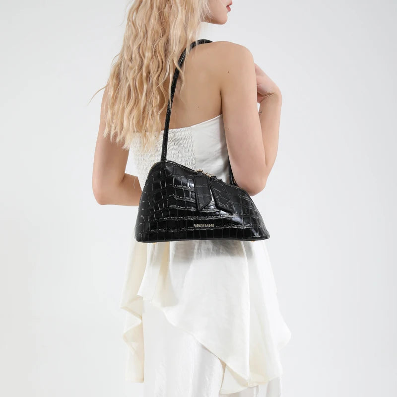 LEFTSIDE Pu Leather Underarm Bags for Women 2025 Korean Fashion Leopard Handbags and Purses Small Luxury Party Shoulder Bag Streetsharks