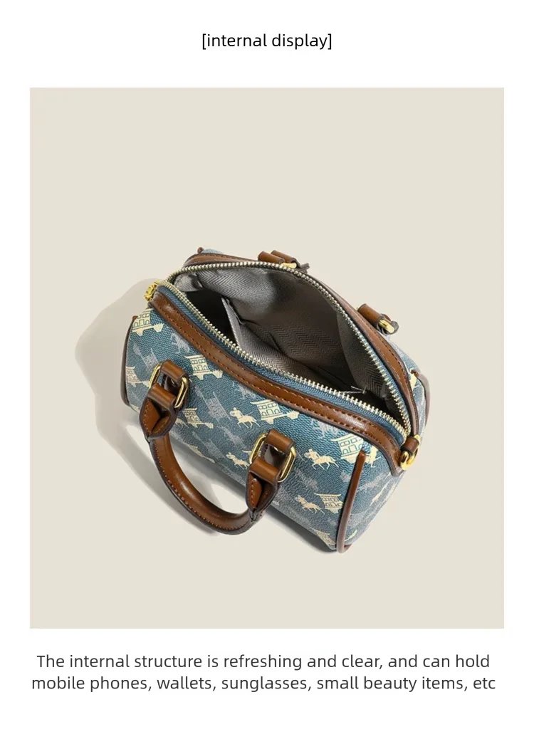 New Fashionable Street Style Pillow Bag Women's Handbag Luxury Sensation Printed PU Leather Ladies' Crossbody Bag for Daily Use luxecrown.co.uk