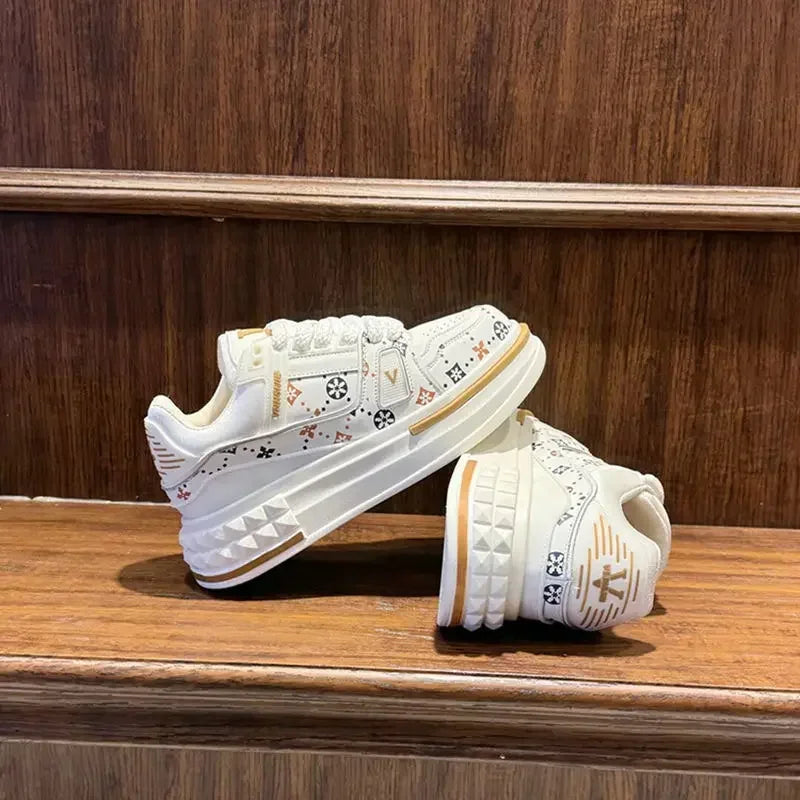 2025 Four Seasons New Anti-slip Wear-resistant Thick Sole Increase Comfortable Outdoor Trend Fashion Casual Pair Board Shoes Streetsharks