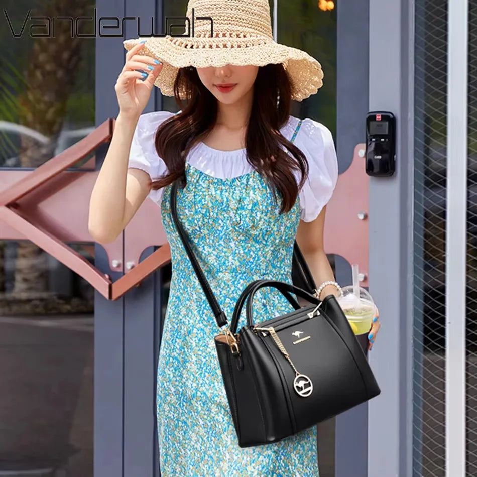 Brand Leather 3 Layers Alligator Crossbody Bag for Women Female Shoulder Messenger Sac Luxury Designer Ladies Handbags Streetsharks