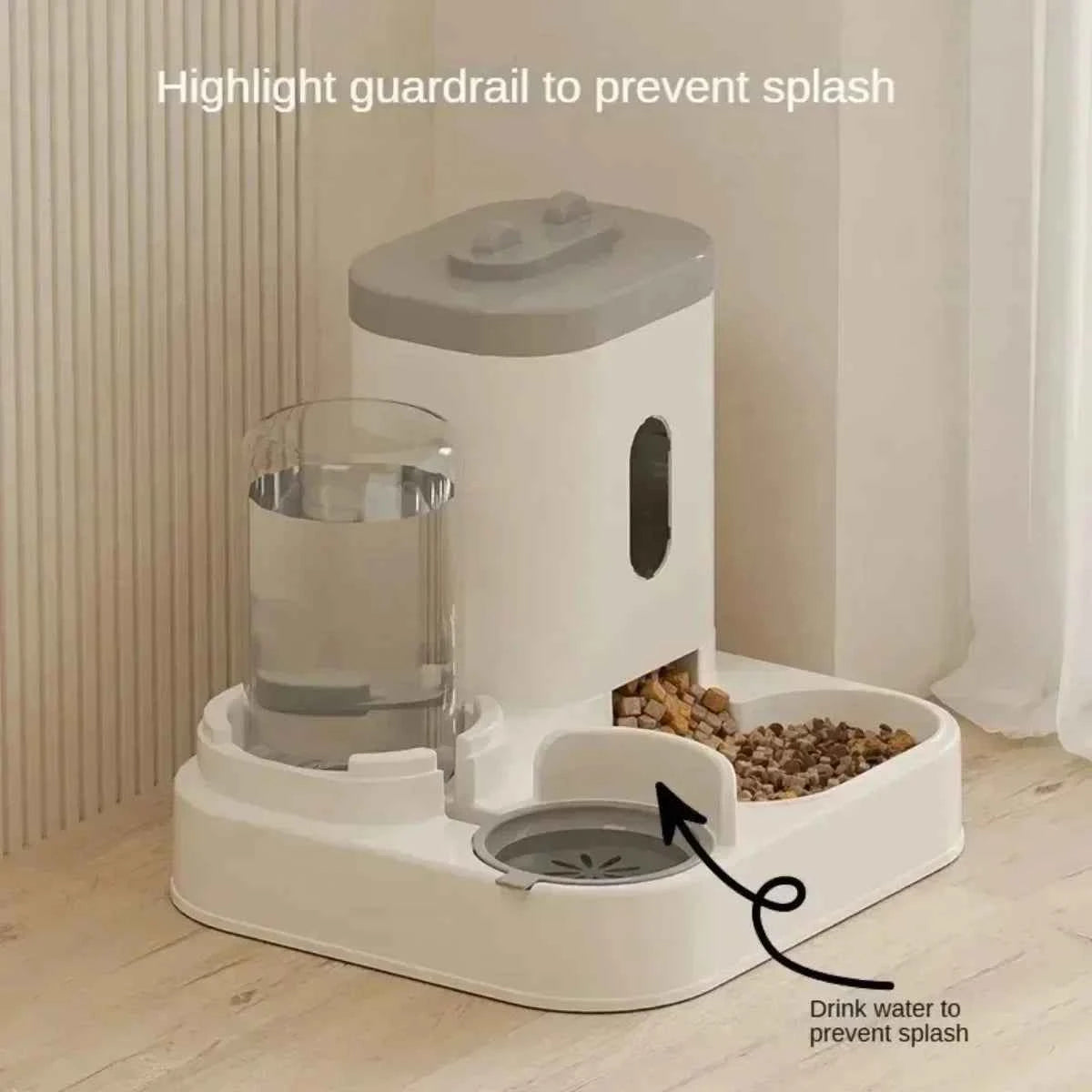 Automatic Feeder Dog Cat Food Bowl With Water Fountain Large Capacity Pet Food Storage Dispenser Container Puppy Pet Accessories luxecrown.co.uk
