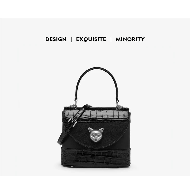 BAFELLI HANDBAG 2026 WOMEN'S NEW CROSSBODY LEATHER PURSE EVENING BAG CROCODILE GRAIN DESIGNER BUCKET CAT LUXURY BRAND FASHION luxecrown.co.uk