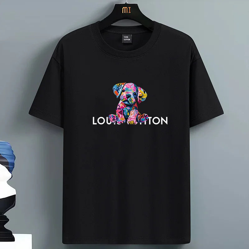 Luxury PrintT-shirts for Men High Quality 100% Cotton O-neck Short Sleeved Summer Daily Casual Sports Cool Tees City Vibe Tops luxecrown.co.uk
