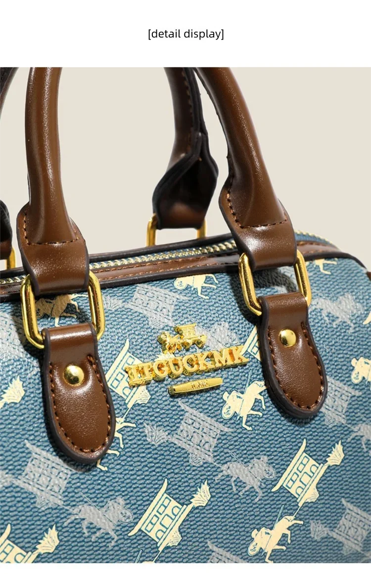 New Fashionable Street Style Pillow Bag Women's Handbag Luxury Sensation Printed PU Leather Ladies' Crossbody Bag for Daily Use luxecrown.co.uk