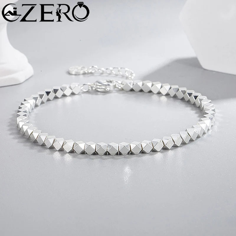 925 Sterling Silver Shiny Irregular Ball Women's Hand Bracelets Luxury Designer Jewelry Accessories Offers ALIZERO Streetsharks