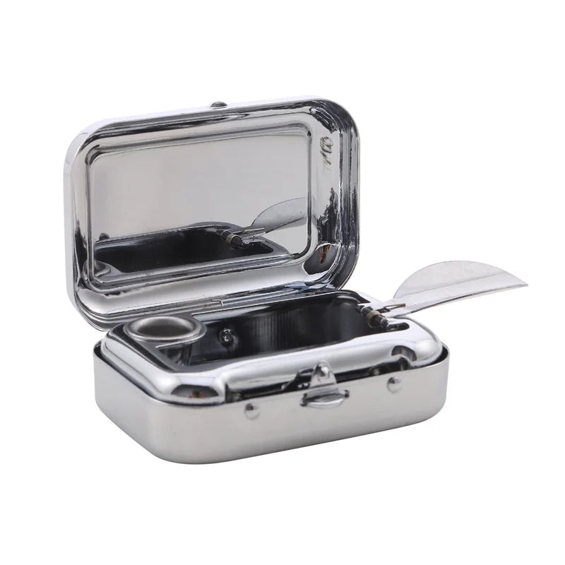 Outdoor Mini Portable Metal Cigarette Ashtray Fashion Ashtray Wiht Lockable Lid Desktop Ash Case Pocket Ashtray Gift For Man Streetsharks