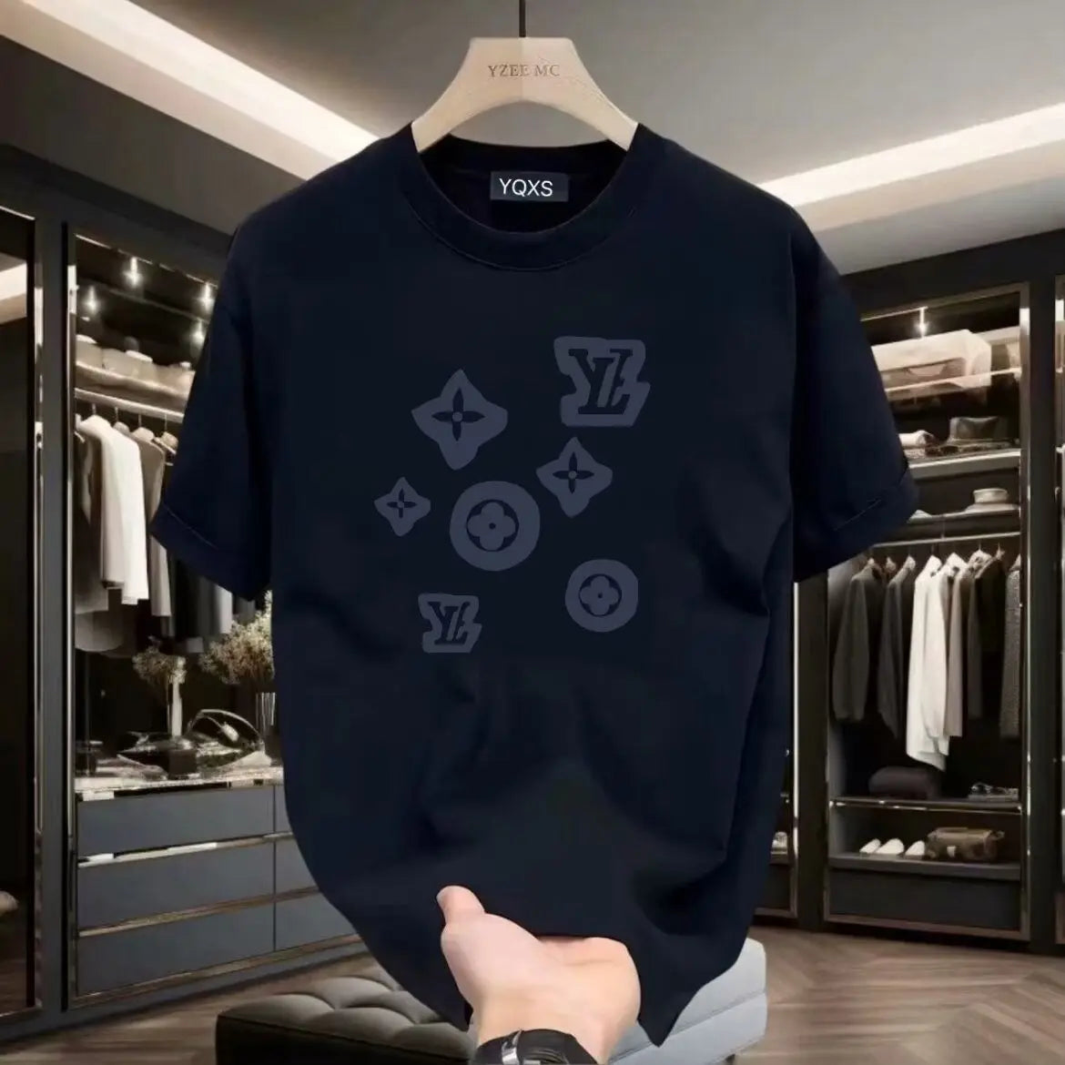Summer 2026 Luxury and Versatile Short-sleeved Pure Cotton Breathable Men's and Women's Printed T-shirts with Printed Patterns luxecrown.co.uk