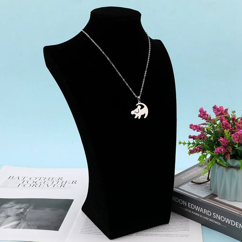 Simple Sweet Color Lion King Pendant Necklace Best Birthday Gift Women Jewelry Streetsharks