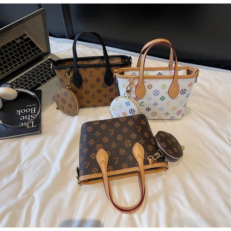 Women Luxury High End Leather Tote Bag Fashion Elegant Shoulder Handbag Classic Crossbody Daily Commuter Look luxecrown.co.uk