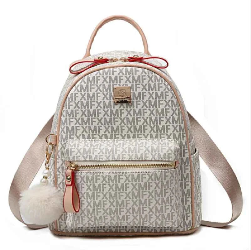 2026 Korean New Women's Fashion Luxury Letter Designer Leather Travel Backpacks Large Capacity School Bag Shoulder Bags Totes luxecrown.co.uk