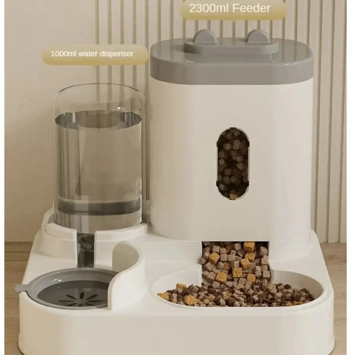 Automatic Feeder Dog Cat Food Bowl With Water Fountain Large Capacity Pet Food Storage Dispenser Container Puppy Pet Accessories luxecrown.co.uk