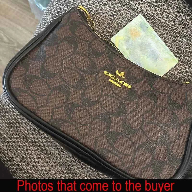 Women's Chain Bags Pvc Geometric Print Handbag Shoulder Crossbody Bag Women's Underarm Bag Suitable For Daily Outfit Matching luxecrown.co.uk