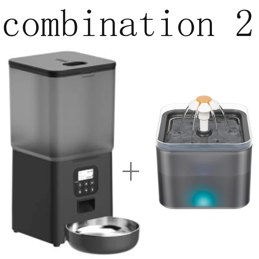 6L Dog Automatic Feeder Transparent Pet Smart Feeder 2L Cats Dispenser Feeding Bowl Remote Tuya WIFI Control Dry Food Pet Feeder luxecrown.co.uk