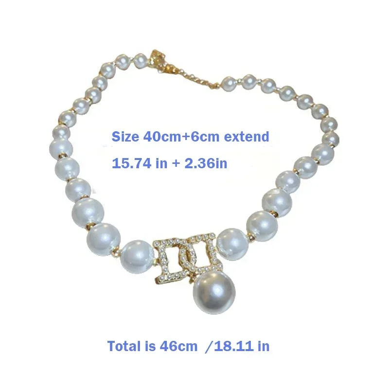 Women Elegant Pearl Clavicle Chain Collares Ladies Short Pendant Necklaces Earrings Choker Jewelry set Streetsharks