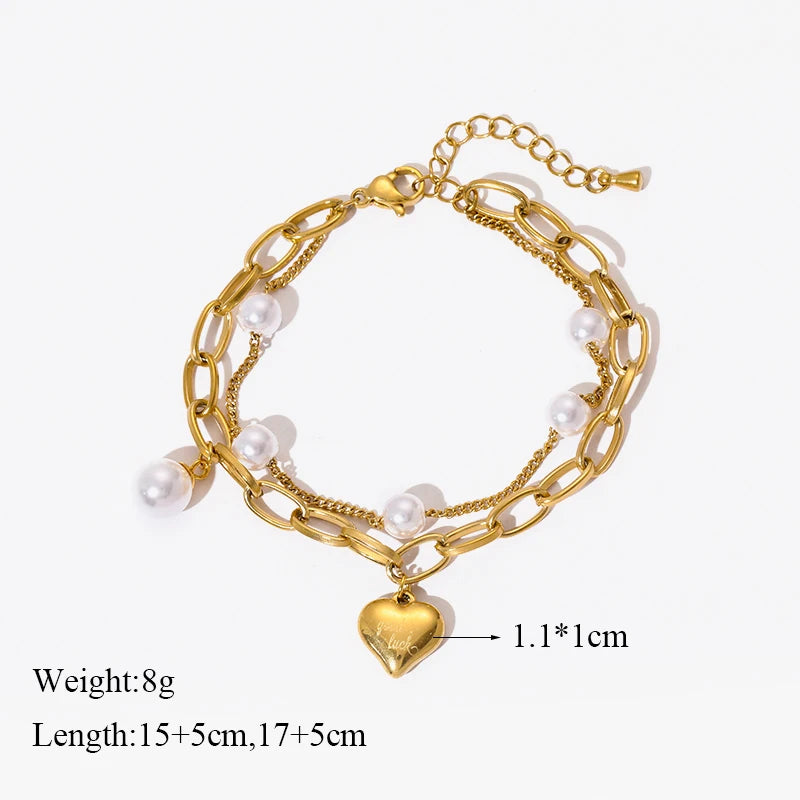 GANEMLY 316L Stainless Steel Tree of Life Bracelet For Women Fashion 18K Gold Plated Wrist Chain Waterproof Jewelry Lady Gift