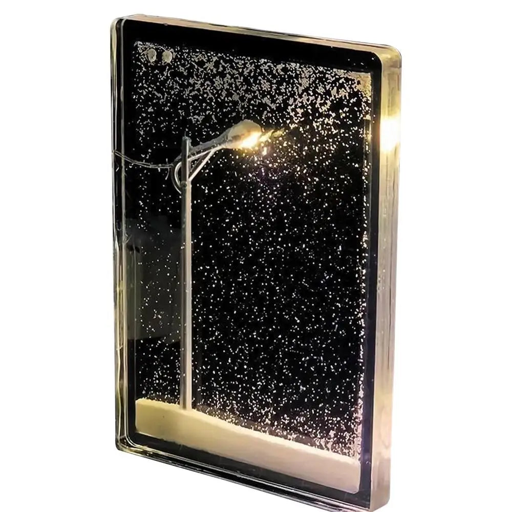 Christmas Lamp Night Street Lamps Snowy Night Light Kit Arts And Crafts for Kids Indoor Christmas Lights Decor for Children Streetsharks