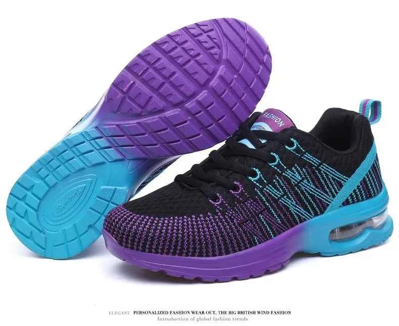 Spring 2023 Plus Size Women's Shoes Low Top Round Toe Mesh Breathable Casual Sports Shoes Weave Knit Lower Heel