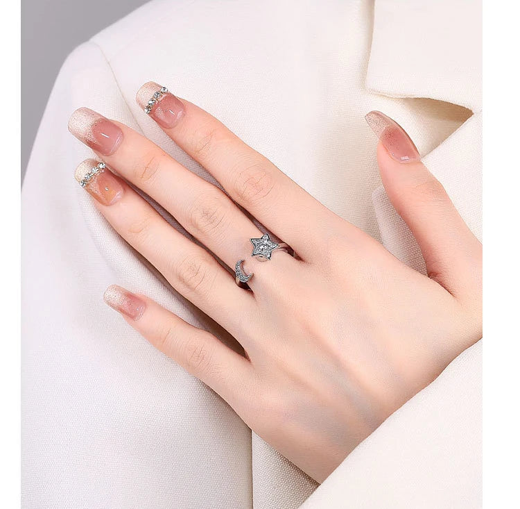 VENTFILLE 925 Sterling Silver Sunflower Diamond Zircon Rotatable Ring For Women Gift Relieve Stress Ring Jewelry Wholesale Streetsharks