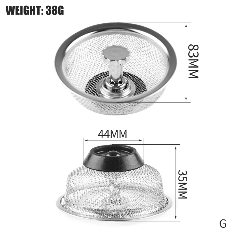 Hair Catcher Stopper Stainless Steel Bathtub Shower Drain Hole Filter Trap Metal Wire Sink Strainer Kitchen Bathroom Accessories Streetsharks
