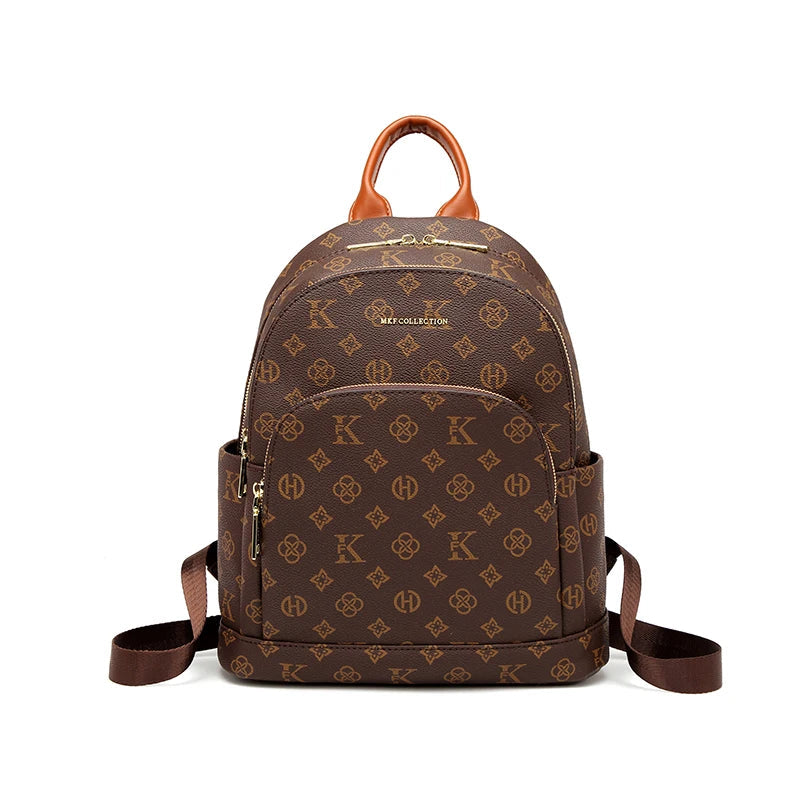 Mkf Genuine Vintage Retro Casual Backpack for Women, Original Design Niche Women's Bag, Large Capacity Travel Trendy Bag luxecrown.co.uk