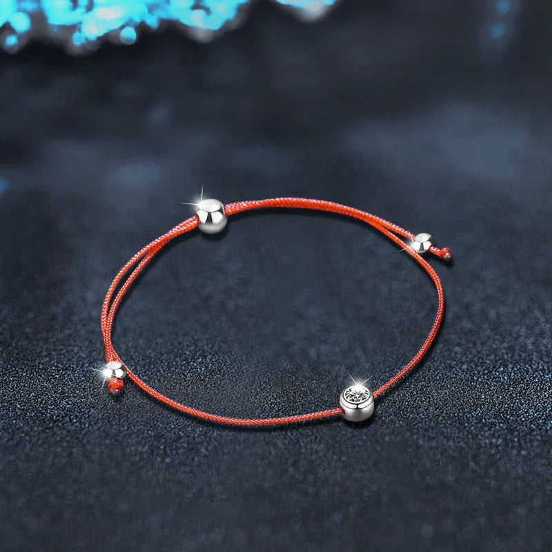 L12849 Lefei Fashion Luxury Trendy Classic Moissanite 1Ct Red Lucky Heart Bracelet Women S925 Sterling Silver Party Jewelry Gift Streetsharks