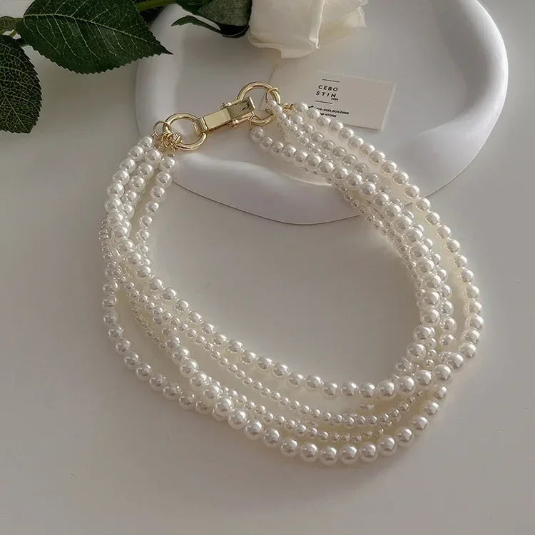 Women Elegant Pearl Clavicle Chain Collares Ladies Short Pendant Necklaces Earrings Choker Jewelry set Streetsharks