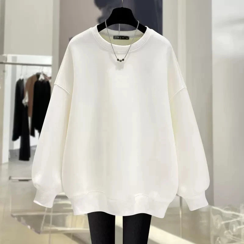 Luxury Brand Tiger Print Spring Autumn and Winter Fashion Loose Round Neck Pullover Sweater Women's Velvet Thicker Streetsharks