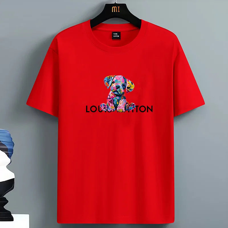 Luxury PrintT-shirts for Men High Quality 100% Cotton O-neck Short Sleeved Summer Daily Casual Sports Cool Tees City Vibe Tops luxecrown.co.uk