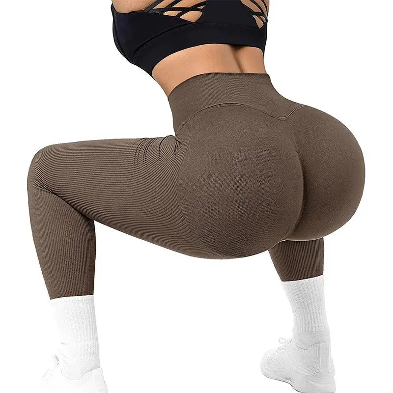 Seamless Butt Lifting Yoga Pants for Women, High Waisted Tummy Control Workout Leggings, Naked Sensation Gym Tights for Running luxecrown.co.uk