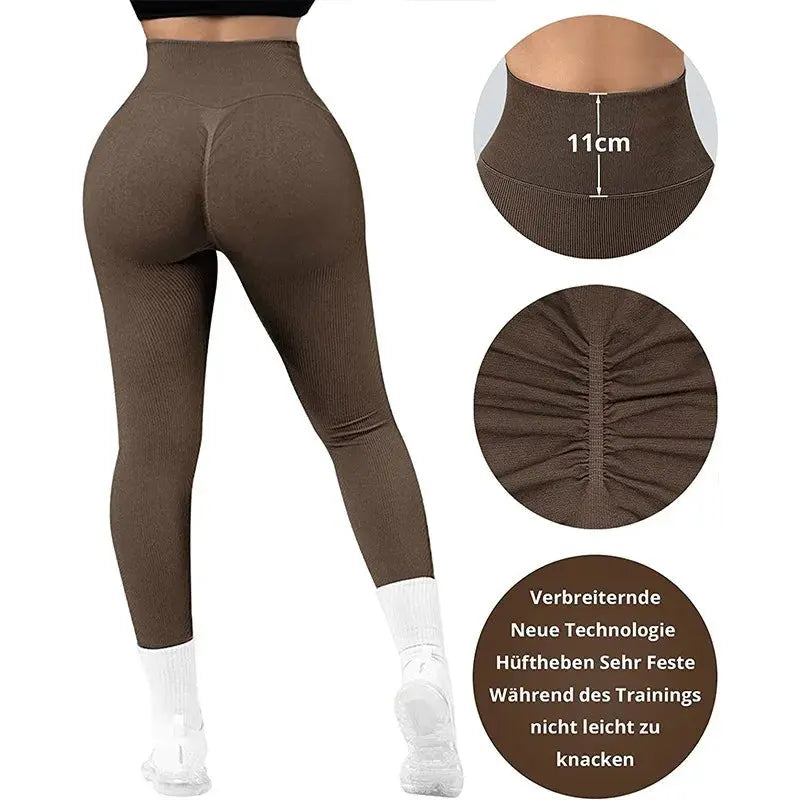 Seamless Butt Lifting Yoga Pants for Women, High Waisted Tummy Control Workout Leggings, Naked Sensation Gym Tights for Running luxecrown.co.uk