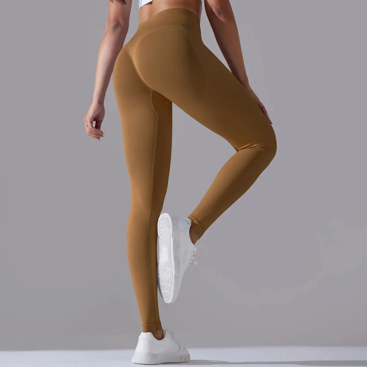 Seamless Yoga Pant Cross Over Waistband Sports Fitness Legging Women High Waist Gym Scrunch Butt Running Workout Leggings luxecrown.co.uk