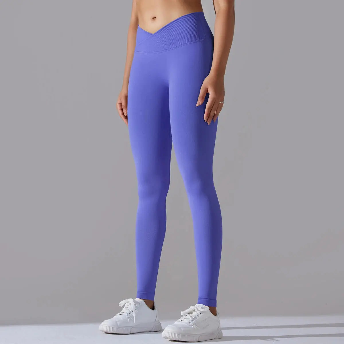 Seamless Yoga Pant Cross Over Waistband Sports Fitness Legging Women High Waist Gym Scrunch Butt Running Workout Leggings luxecrown.co.uk