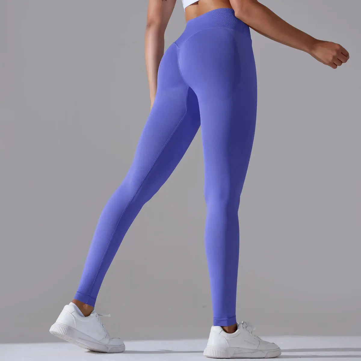 Seamless Yoga Pant Cross Over Waistband Sports Fitness Legging Women High Waist Gym Scrunch Butt Running Workout Leggings luxecrown.co.uk