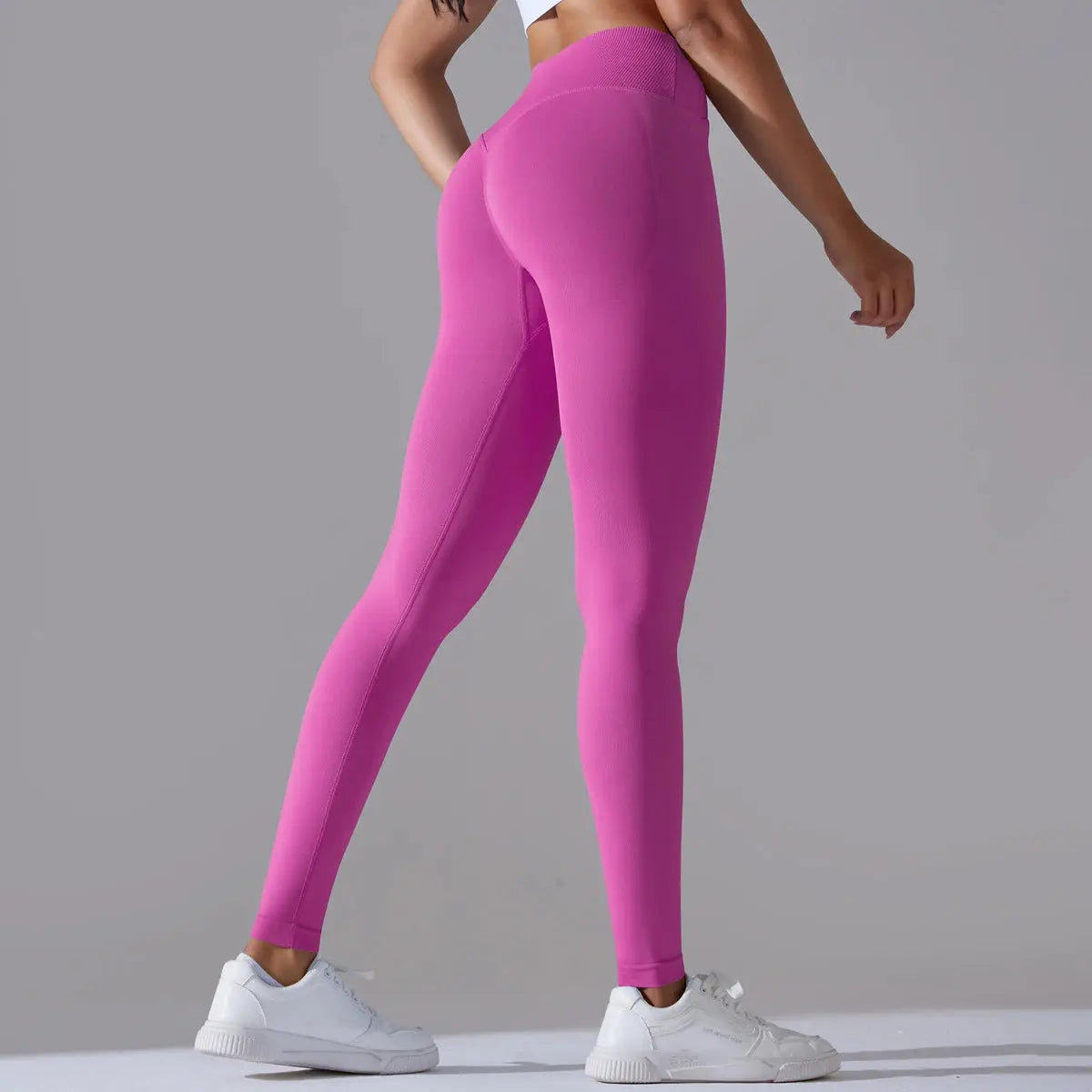 Seamless Yoga Pant Cross Over Waistband Sports Fitness Legging Women High Waist Gym Scrunch Butt Running Workout Leggings luxecrown.co.uk