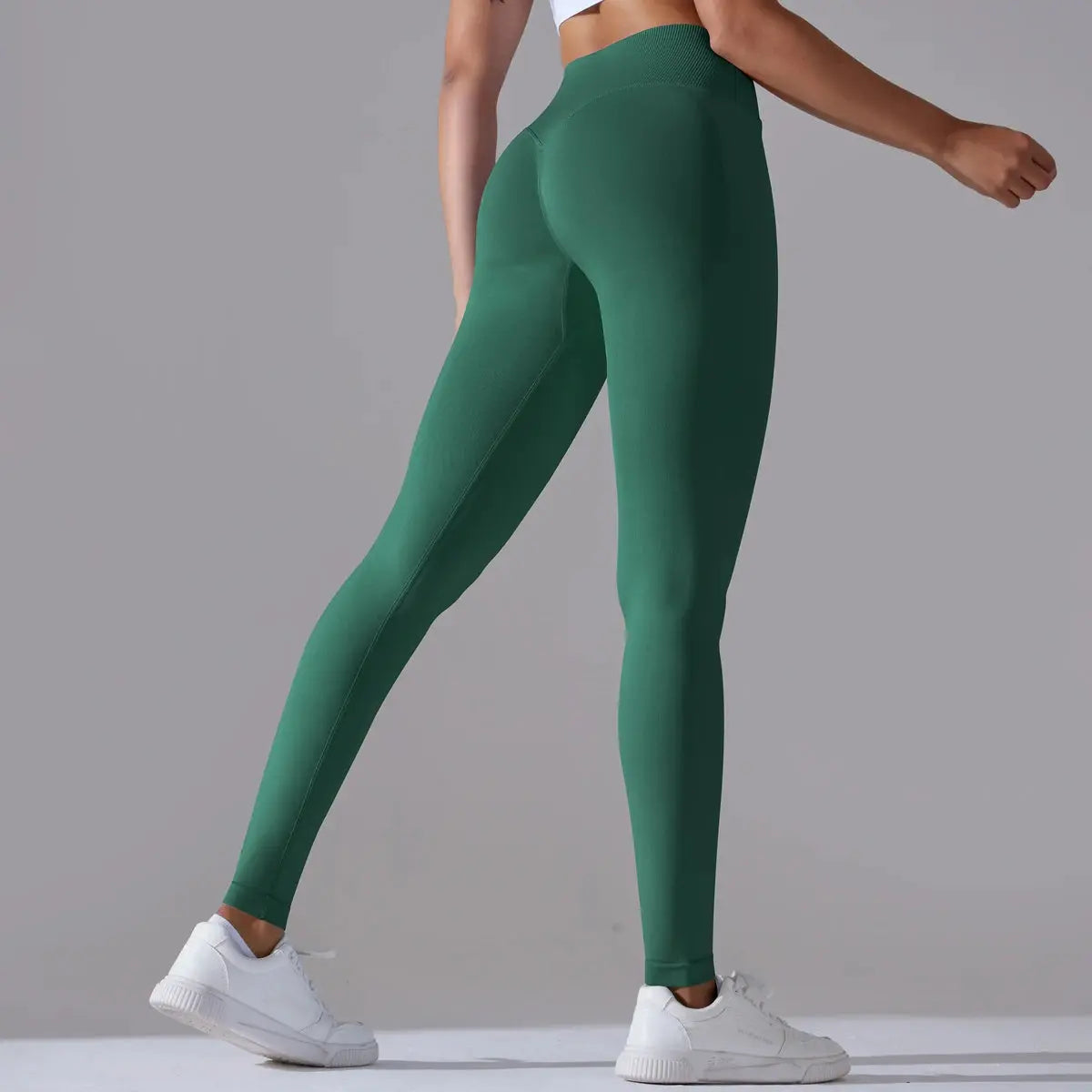 Seamless Yoga Pant Cross Over Waistband Sports Fitness Legging Women High Waist Gym Scrunch Butt Running Workout Leggings luxecrown.co.uk