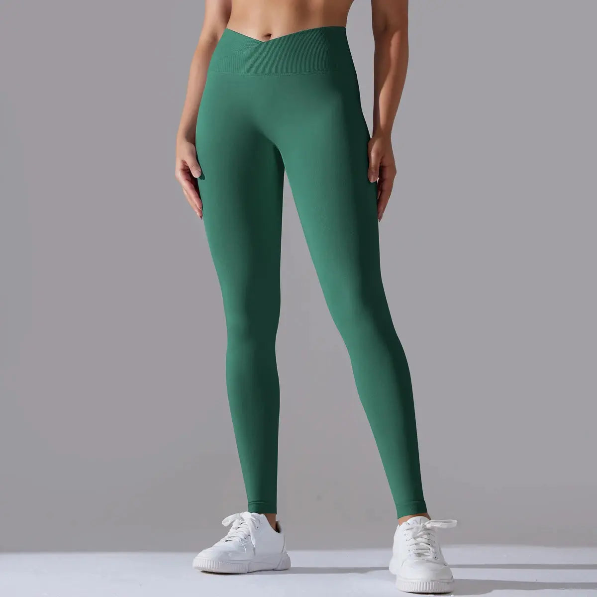 Seamless Yoga Pant Cross Over Waistband Sports Fitness Legging Women High Waist Gym Scrunch Butt Running Workout Leggings luxecrown.co.uk