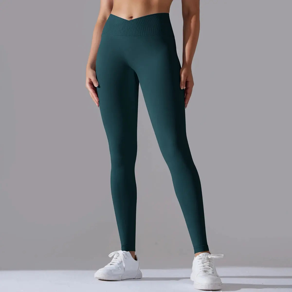 Seamless Yoga Pant Cross Over Waistband Sports Fitness Legging Women High Waist Gym Scrunch Butt Running Workout Leggings luxecrown.co.uk