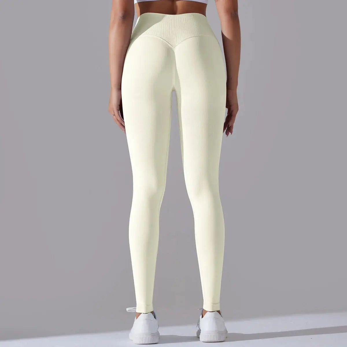 Seamless Yoga Pant Cross Over Waistband Sports Fitness Legging Women High Waist Gym Scrunch Butt Running Workout Leggings luxecrown.co.uk