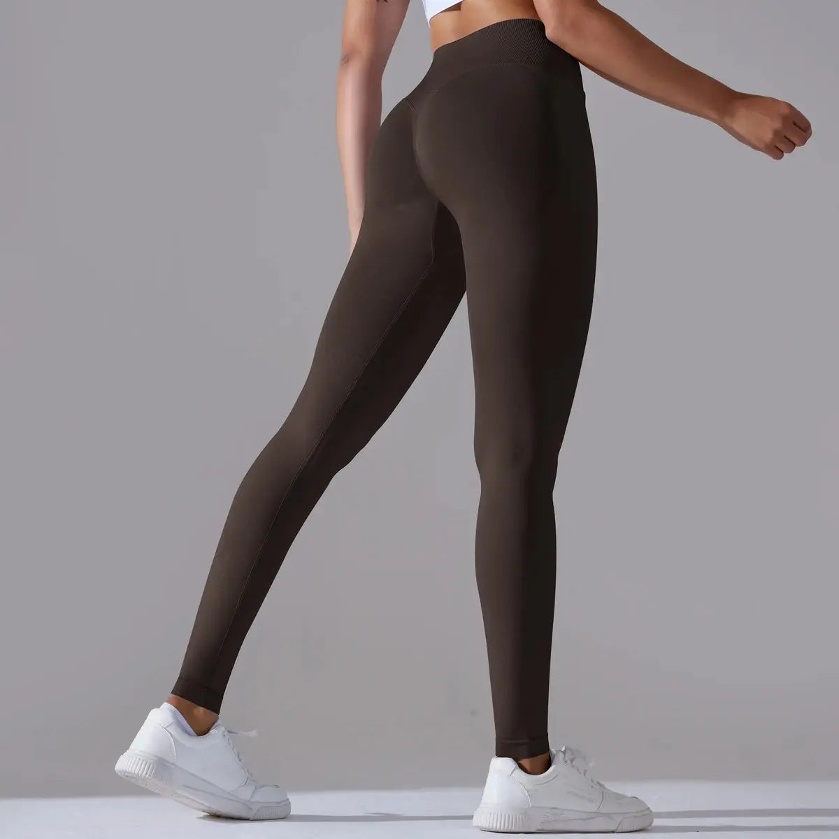 Seamless Yoga Pant Cross Over Waistband Sports Fitness Legging Women High Waist Gym Scrunch Butt Running Workout Leggings luxecrown.co.uk