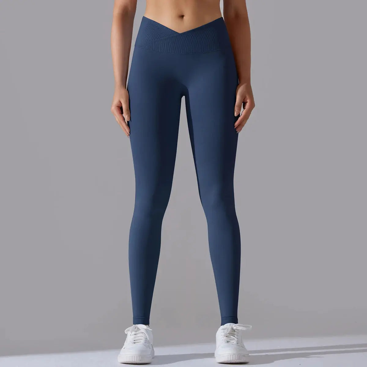 Seamless Yoga Pant Cross Over Waistband Sports Fitness Legging Women High Waist Gym Scrunch Butt Running Workout Leggings luxecrown.co.uk