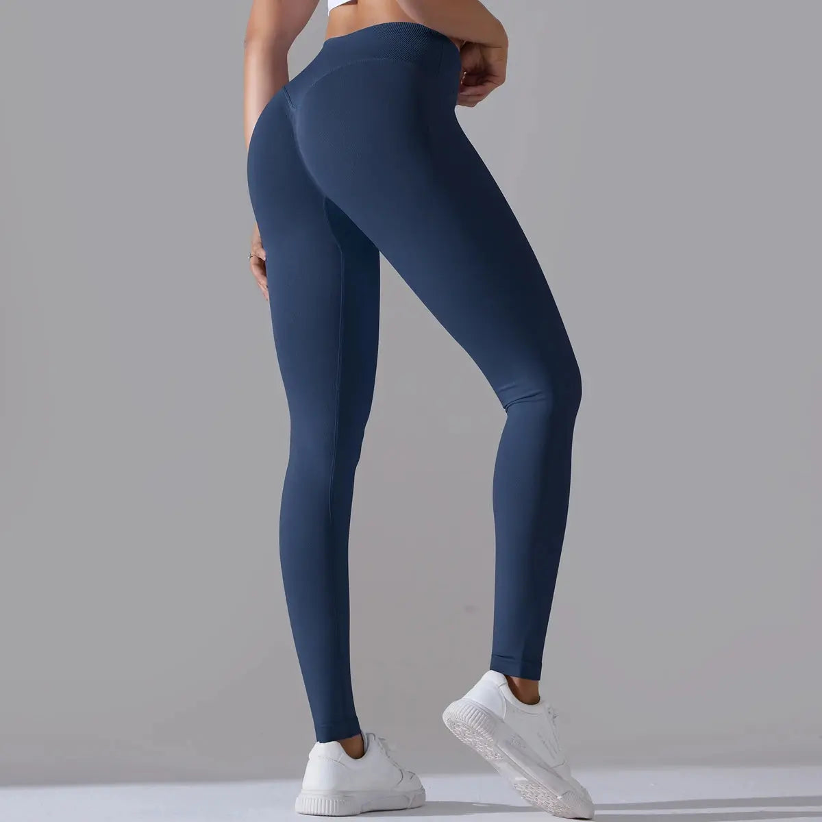 Seamless Yoga Pant Cross Over Waistband Sports Fitness Legging Women High Waist Gym Scrunch Butt Running Workout Leggings luxecrown.co.uk