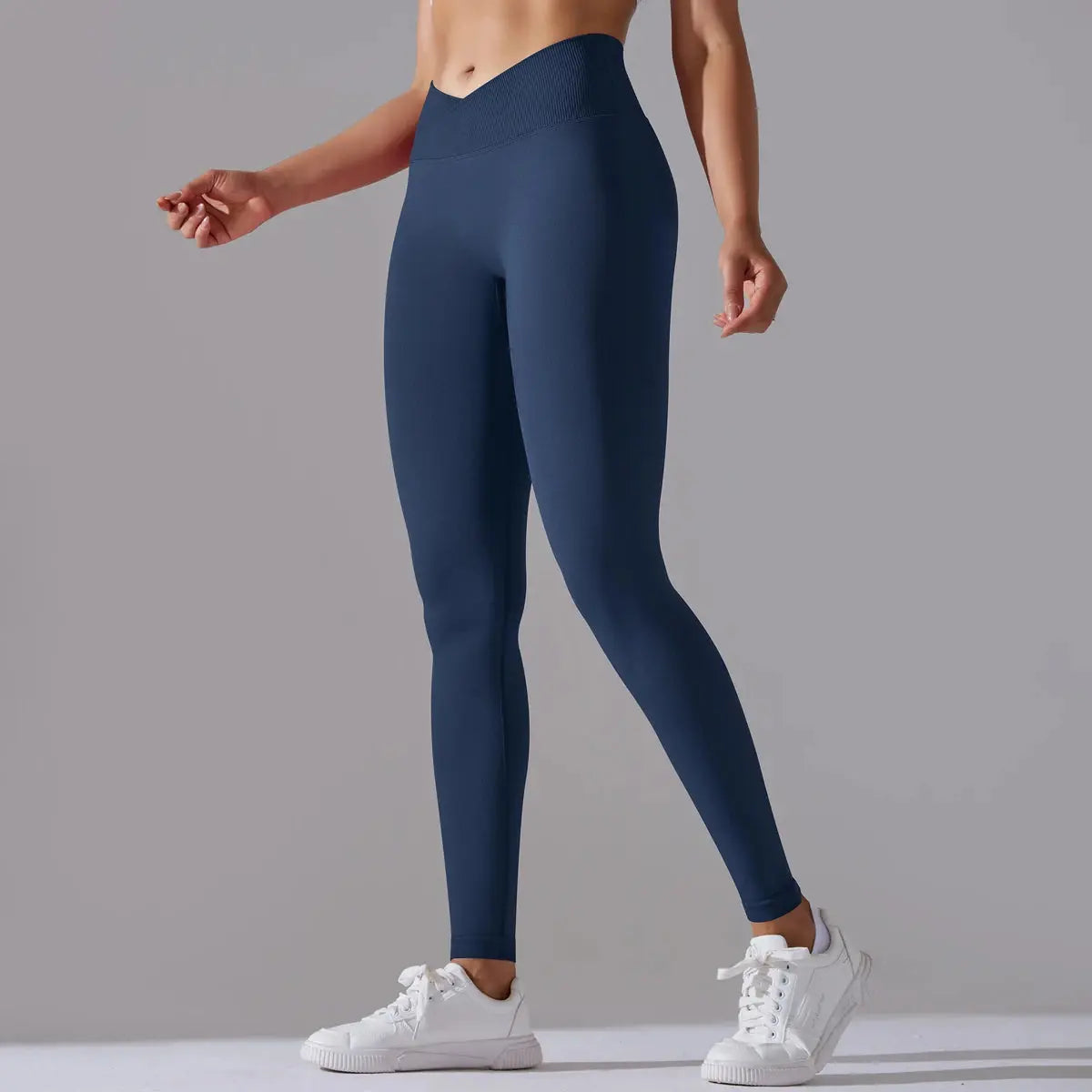 Seamless Yoga Pant Cross Over Waistband Sports Fitness Legging Women High Waist Gym Scrunch Butt Running Workout Leggings luxecrown.co.uk