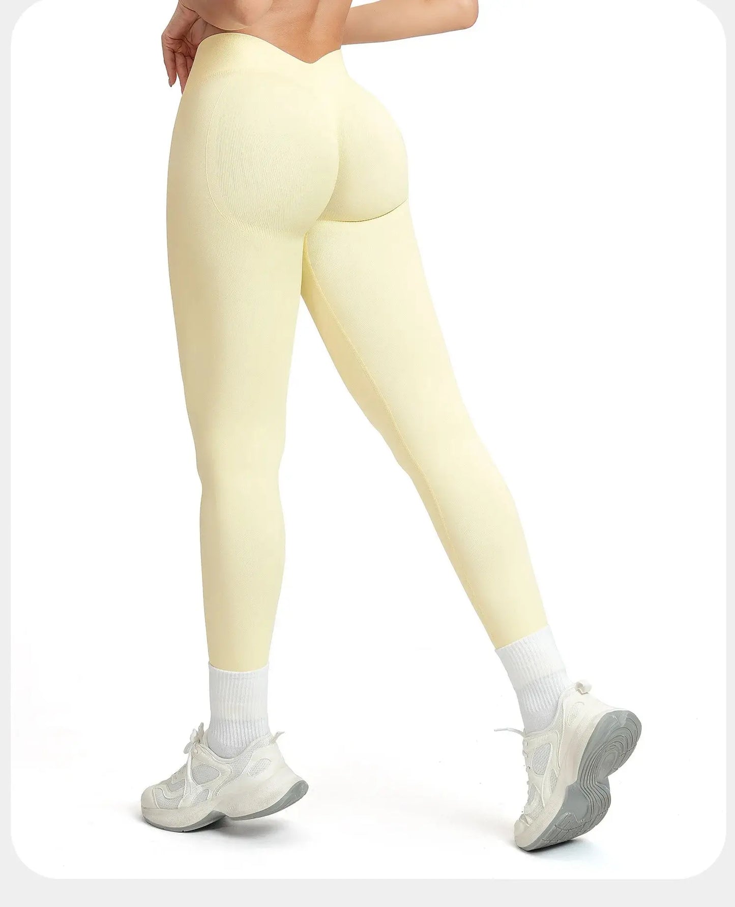 Seamless Yoga Pants Women Sexy V-Back Gym Fitness Leggings High Waist Booty Lifting Sports Leggings Female Workout Yoga Pants luxecrown.co.uk