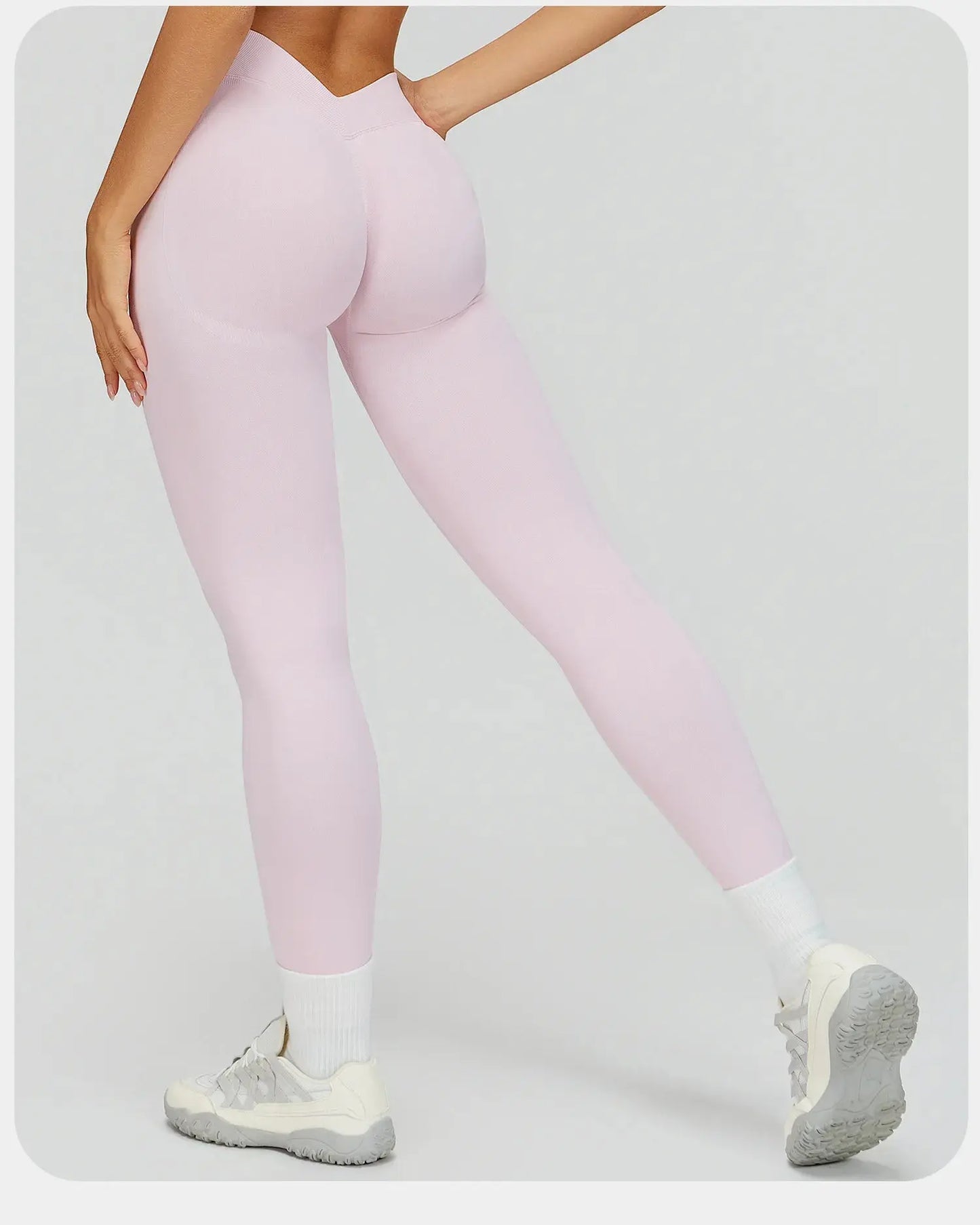 Seamless Yoga Pants Women Sexy V-Back Gym Fitness Leggings High Waist Booty Lifting Sports Leggings Female Workout Yoga Pants luxecrown.co.uk