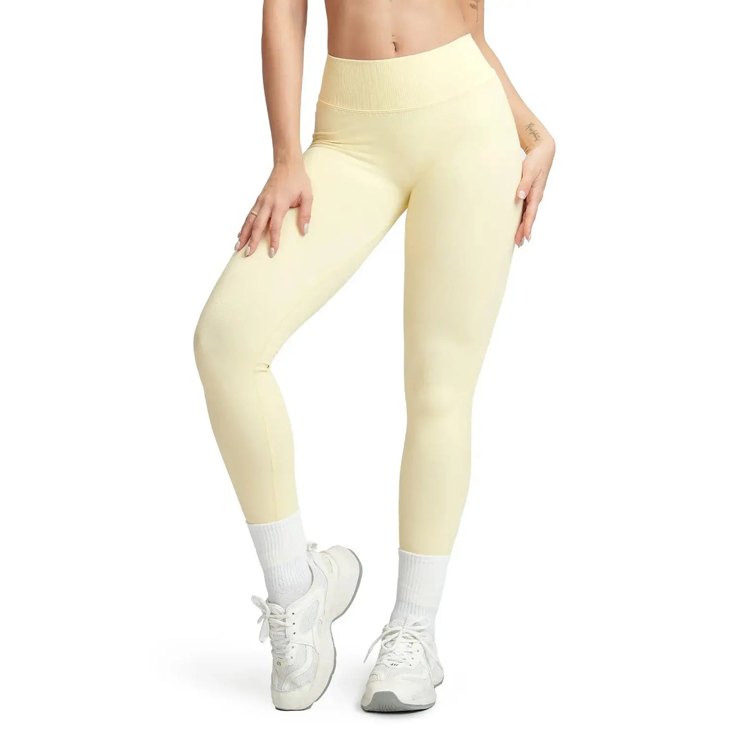 Seamless Yoga Pants Women Sexy V-Back Gym Fitness Leggings High Waist Booty Lifting Sports Leggings Female Workout Yoga Pants luxecrown.co.uk